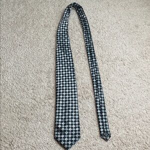 Knightsbridge Elegant Black and Gray Checkered Men's Tie